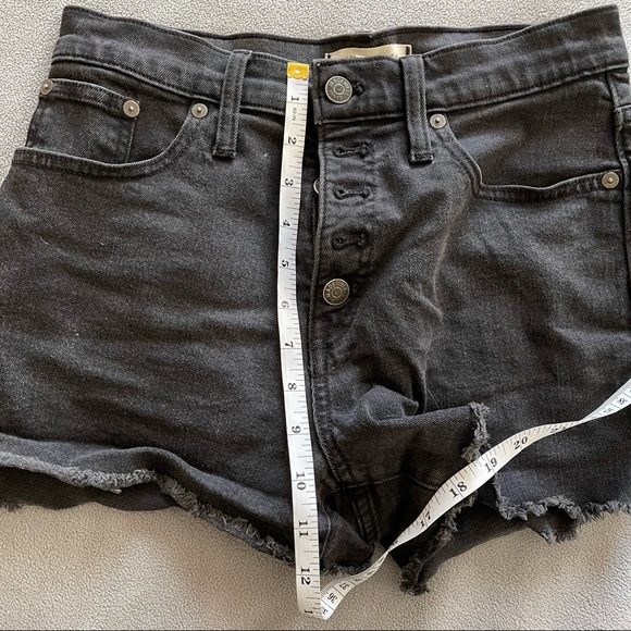 Madewell high rise black denim jean shorts size 26 G5167 - Picture 9 of 9